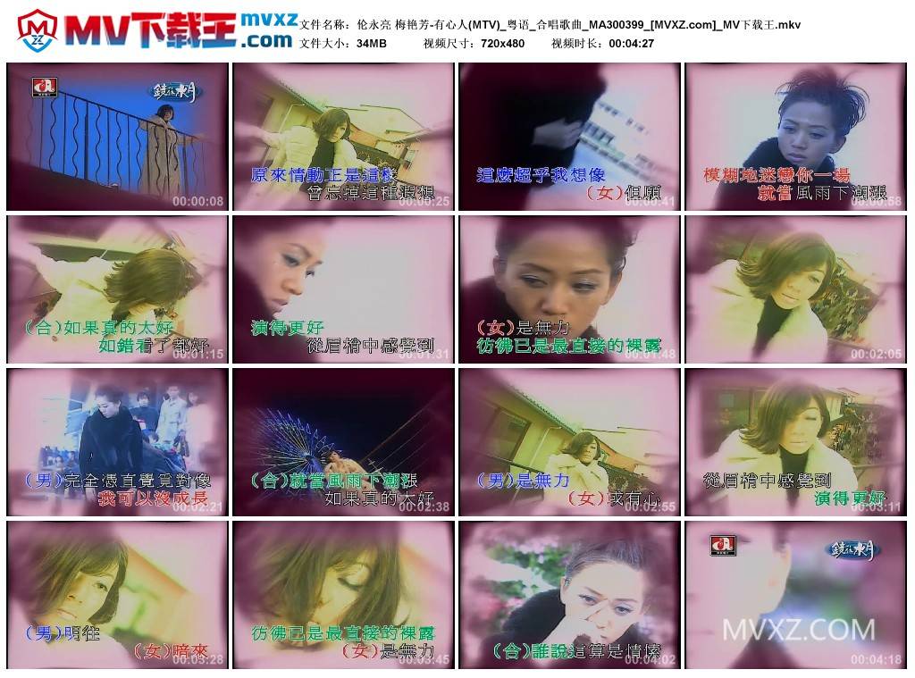 伦永亮 梅艳芳-有心人(MTV)_粤语_合唱歌曲_MA300399